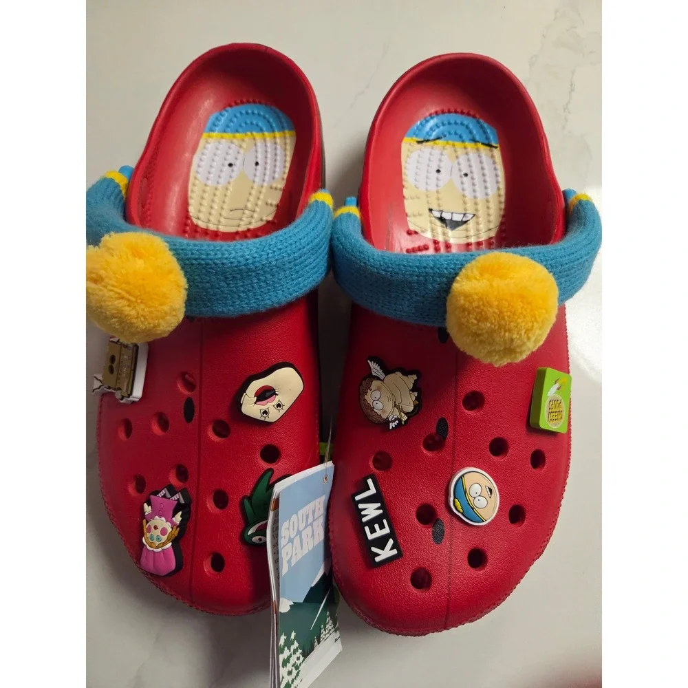 Crocs South Park Eric Cartman Classic Clog Red Mens Size 12 NWT Jibbitz